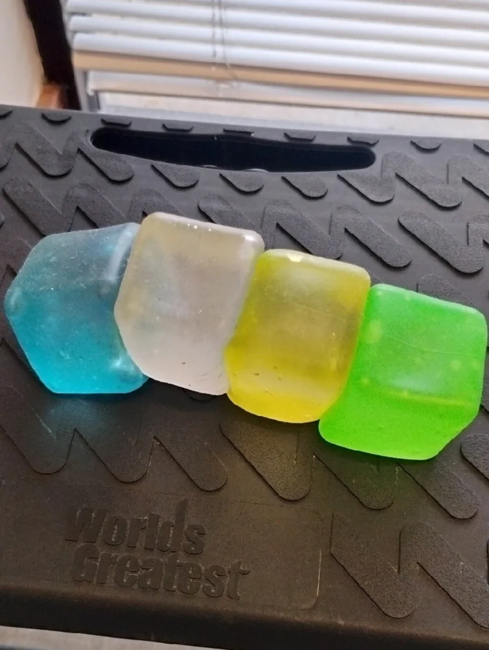 Target Store- Link Sensory Squishy Cubes - Blue, Green, Yellow, Clear 4 pack